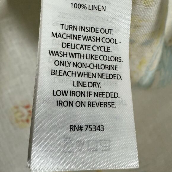 Calypso St Barth Linen Button Up Shirt Top Womens L Vacation Destination Coastal - Picture 9 of 9